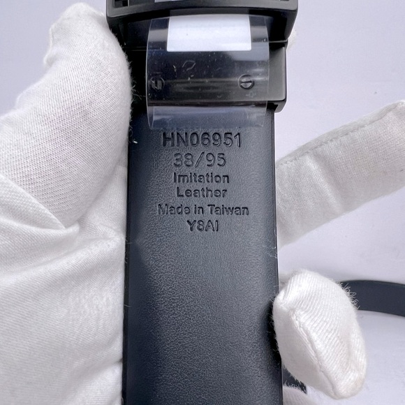 ORIGINAL PENGUIN MEN’S BLACK REVERSIBLE BELT, SMOOTH & TEXTURED BELT SIZE 38 - Picture 12 of 13